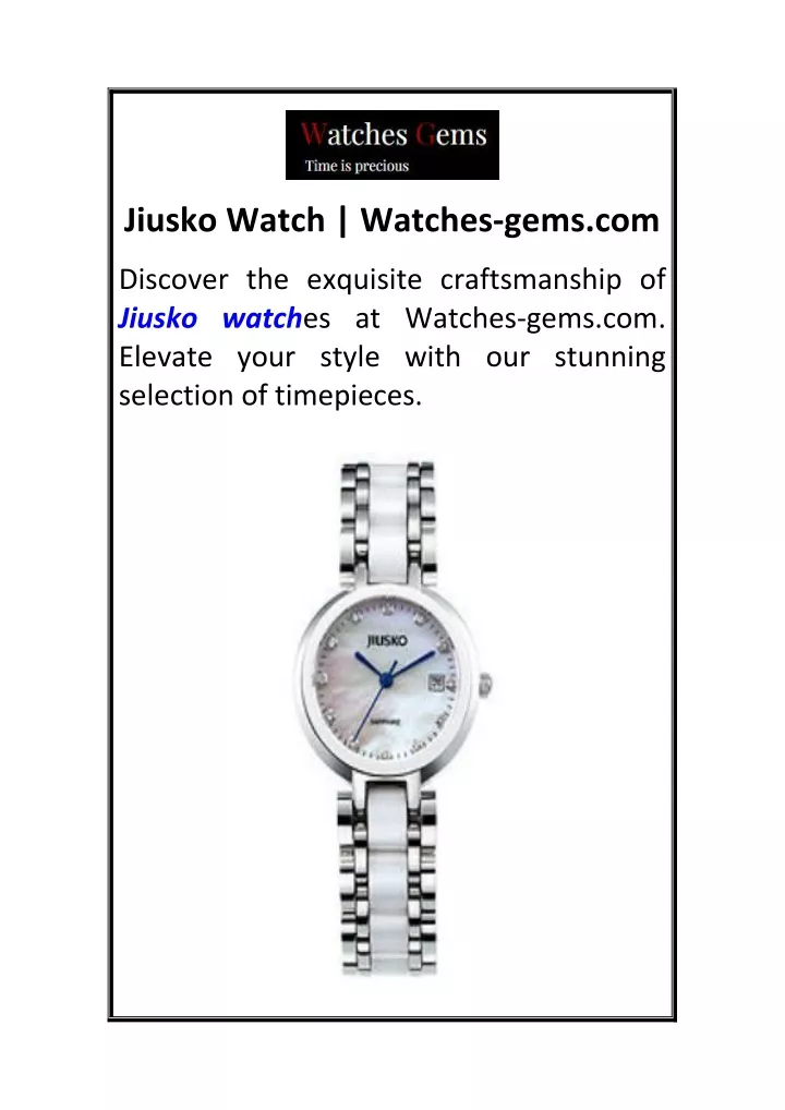 jiusko watch watches gems com