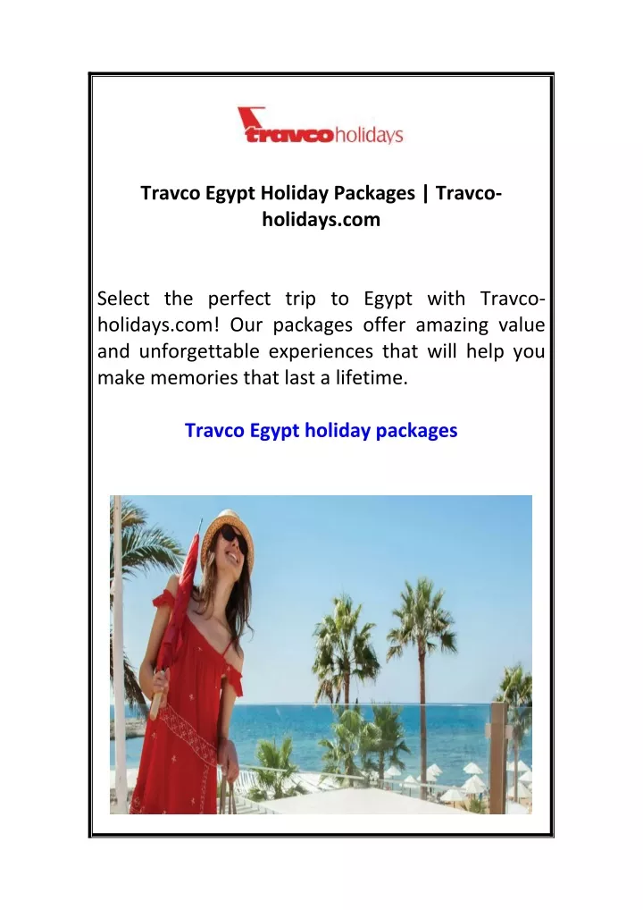 travco egypt holiday packages travco holidays com