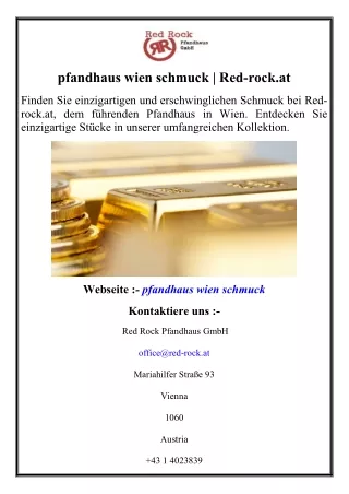 pfandhaus wien schmuck red rock at