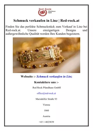 schmuck verkaufen in linz red rock at