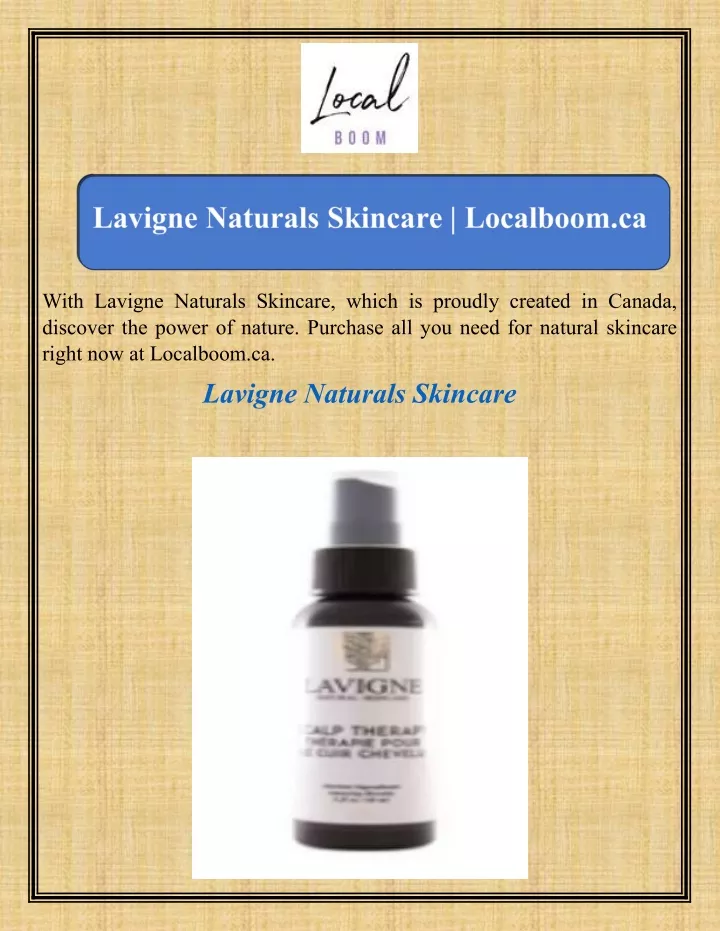 with lavigne naturals skincare which is proudly