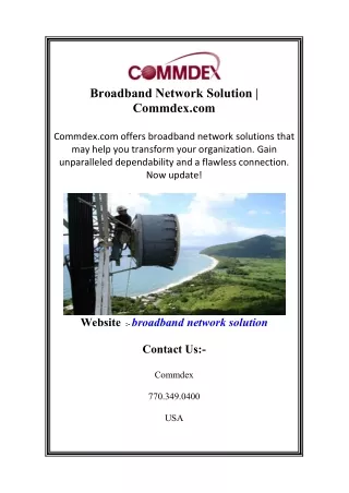 broadband network solution commdex com