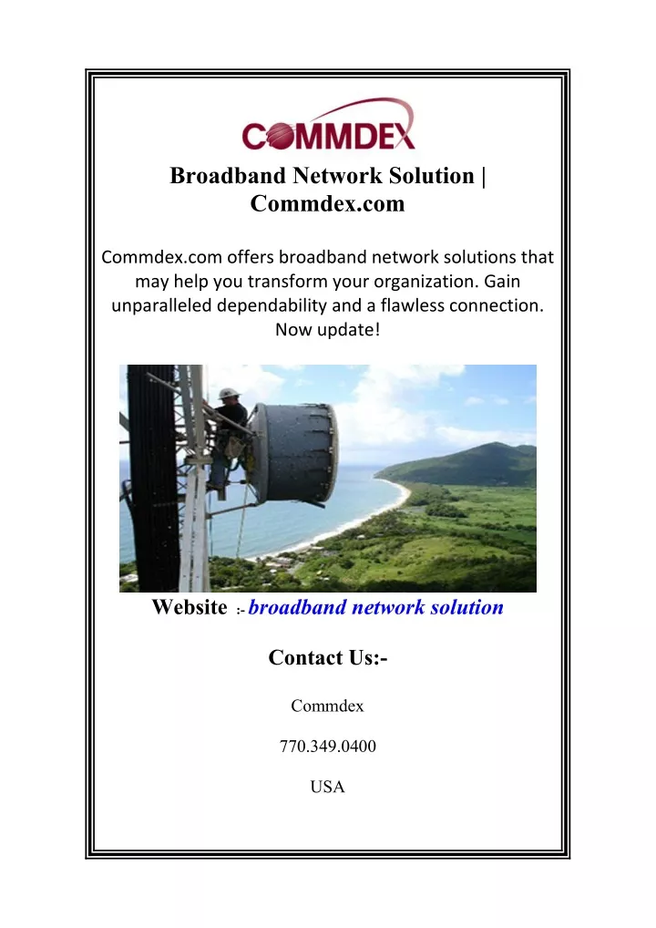 broadband network solution commdex com