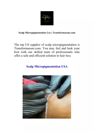 Scalp Micropigmentation Usa | Transformasons.com