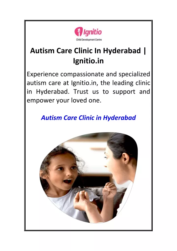 autism care clinic in hyderabad ignitio in