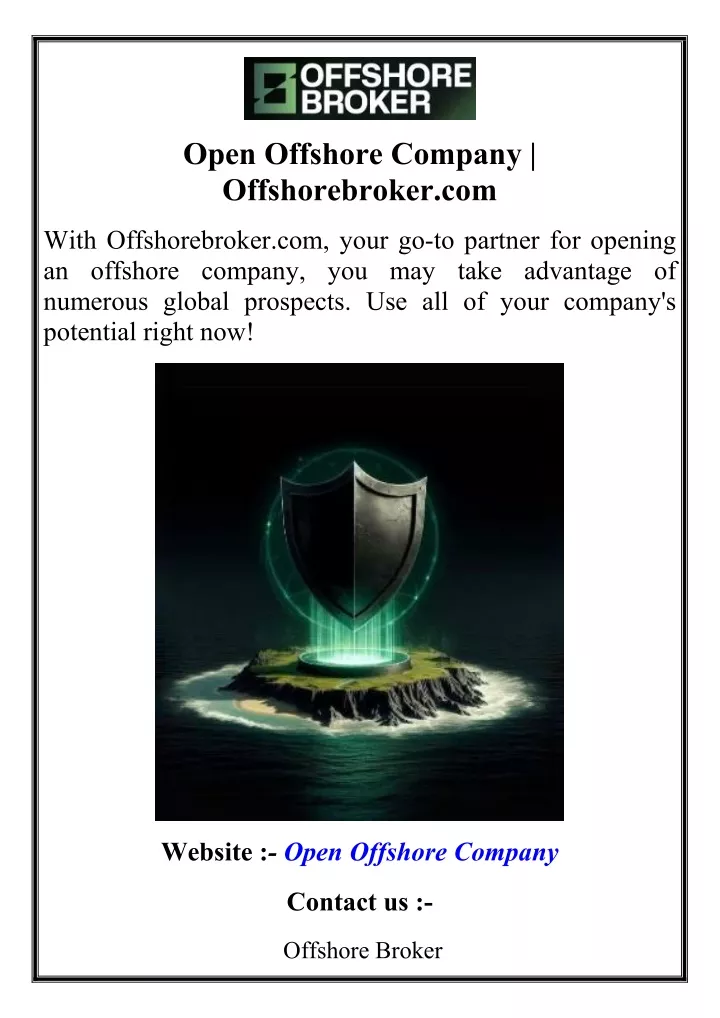 open offshore company offshorebroker com