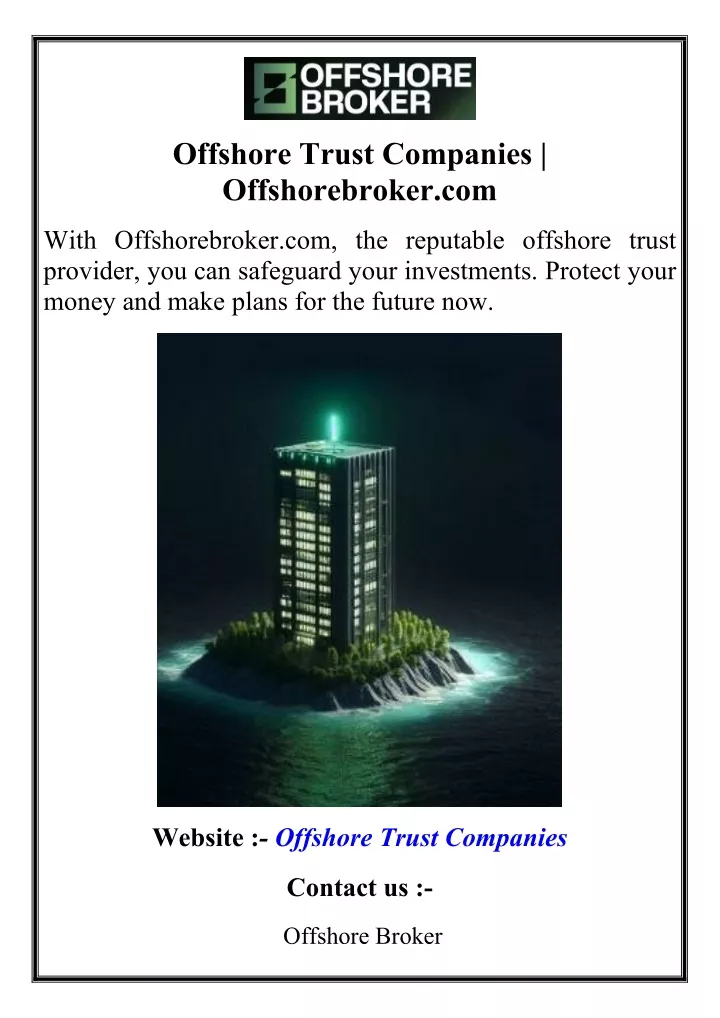 offshore trust companies offshorebroker com