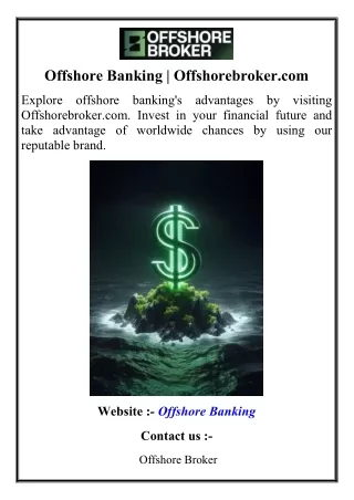 Offshore Banking Offshorebroker.com