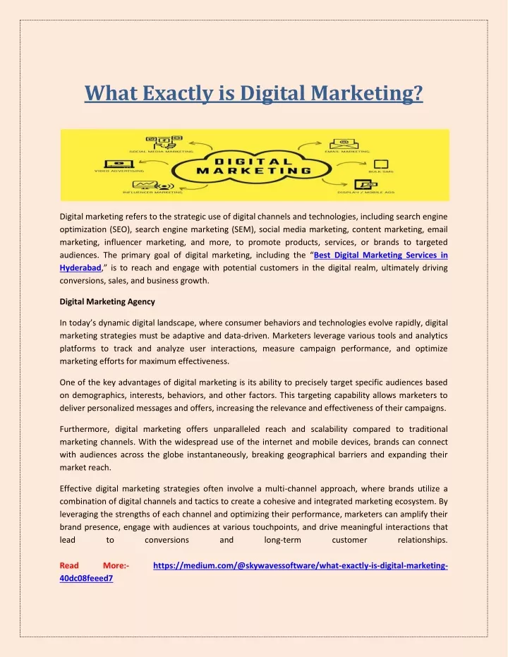 what exactly is digital marketing