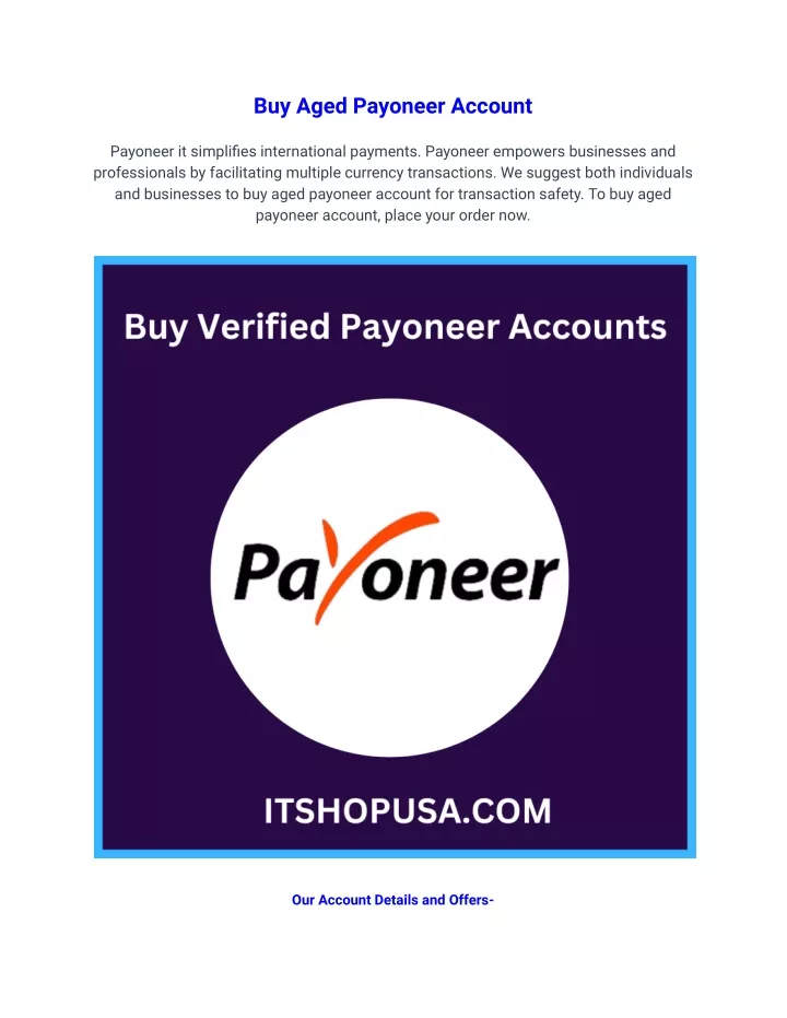 buy aged payoneer account