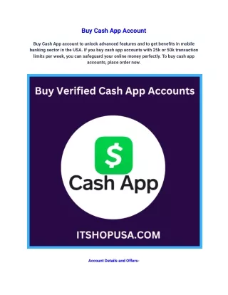 Buy Verified Cash App Account 2024