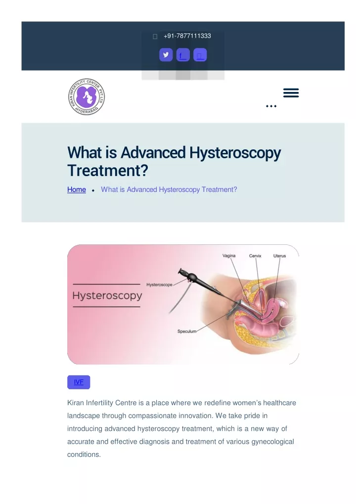 what is advanced hysteroscopy treatment