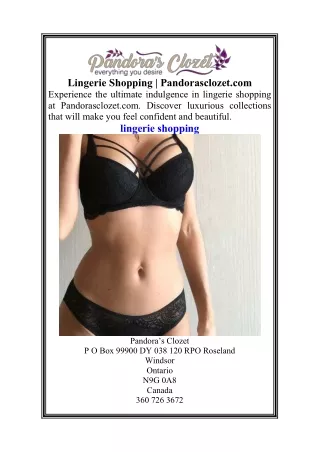 Lingerie Shopping   Pandorasclozet.com