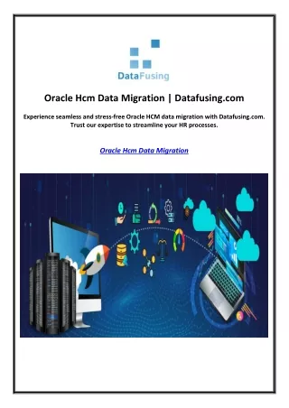 Oracle Hcm Data Migration | Datafusing.com