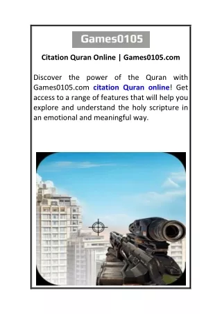 Citation Quran Online  Games0105.com