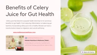 Benefits of Celery Juice for Gut Health | Mollie Mason