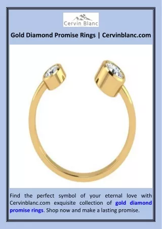 Gold Diamond Promise Rings  Cervinblanc.com