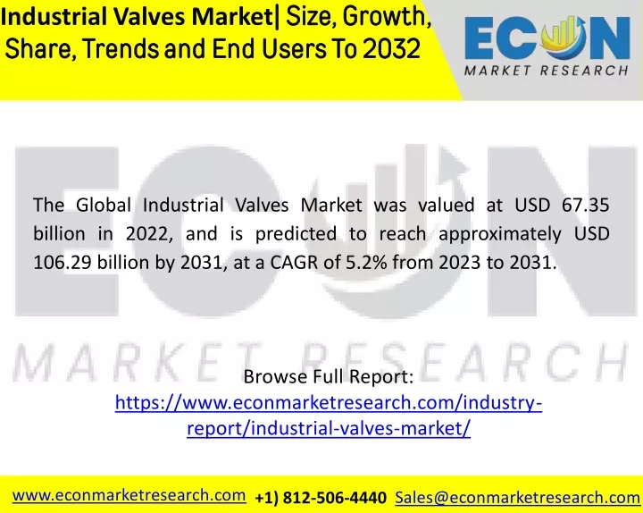 industrial valves market size growth share trends