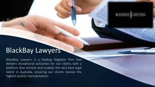 Commercial Law Firms Sydney - Blackbaylawyer