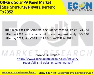 Off-Grid Solar PV Panel Market