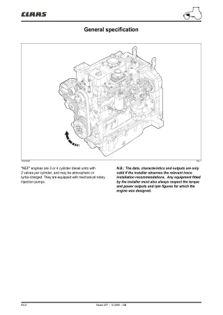 CLAAS NECTIS F 227 2 4WD (Type T16) Tractor Service Repair Manual