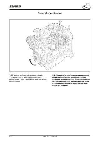 CLAAS NECTIS F 257 2 4WD (Type T16) Tractor Service Repair Manual