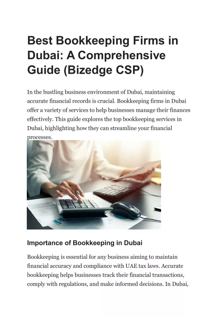 best bookkeeping firms in dubai a comprehensive