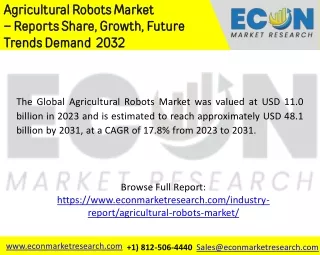 Agricultural Robots Market