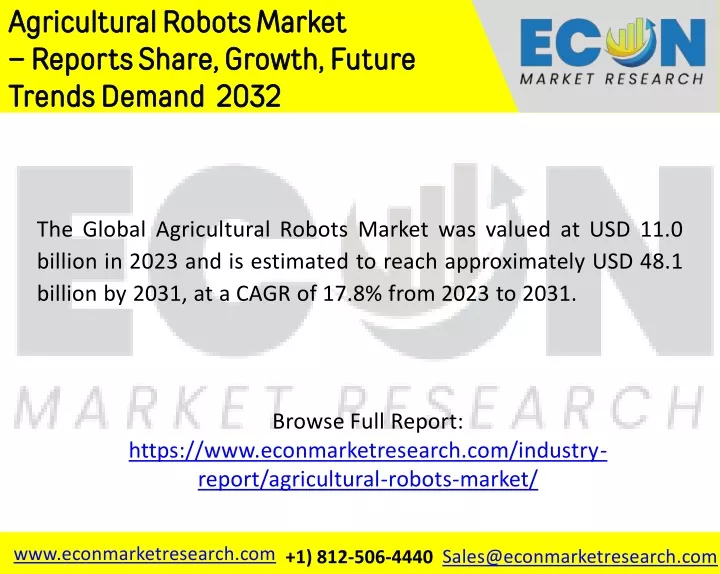 agricultural robots market reports share growth