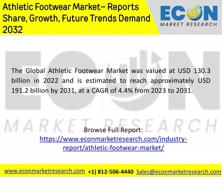 athletic footwear market reports share growth