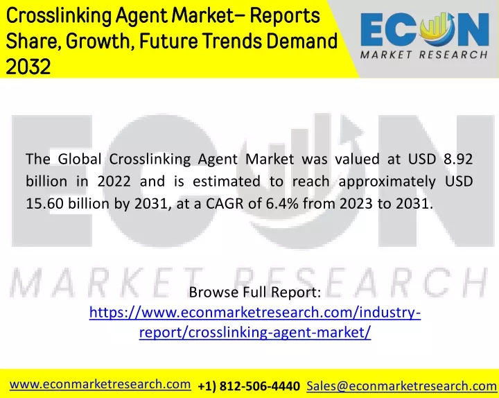 crosslinking agent market reports share growth
