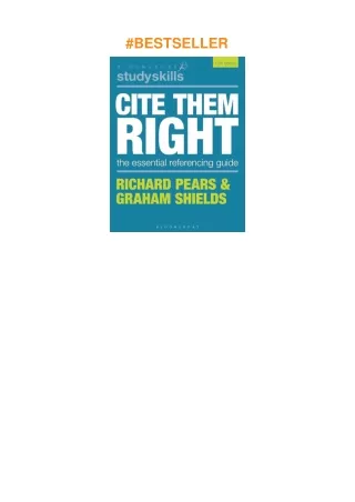 ❤️PDF⚡️ Cite Them Right (Bloomsbury Study Skills)