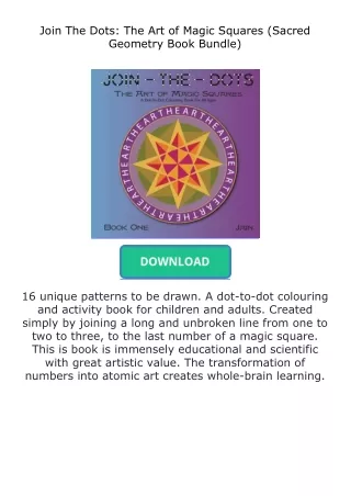 (❤️pdf)full✔download Join The Dots: The Art of Magic Squares (Sacred Geomet