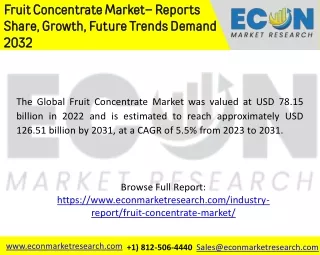 Fruit Concentrate Market
