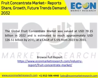 fruit concentrate market reports share growth