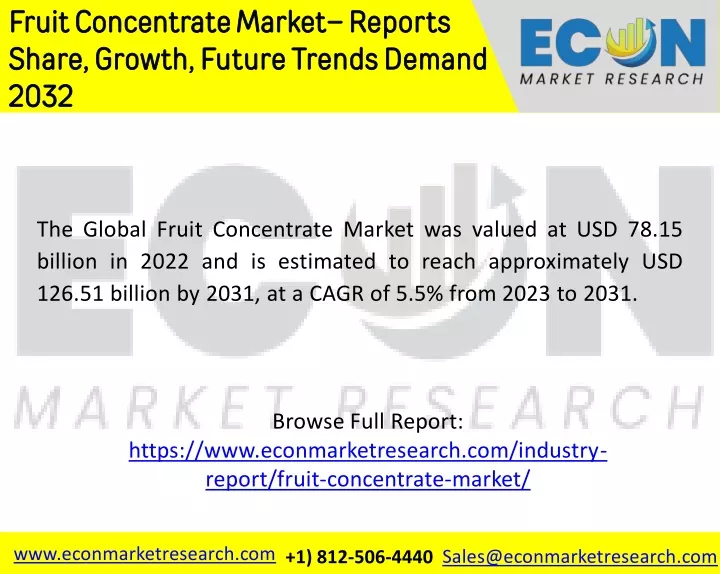 fruit concentrate market reports share growth