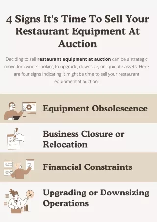 4 Signs It’s Time To Sell Your Restaurant Equipment At Auction