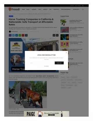 Horse Trucking Companies in California & Nationwide