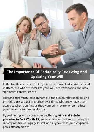 The Importance Of Periodically Reviewing And Updating Your Will