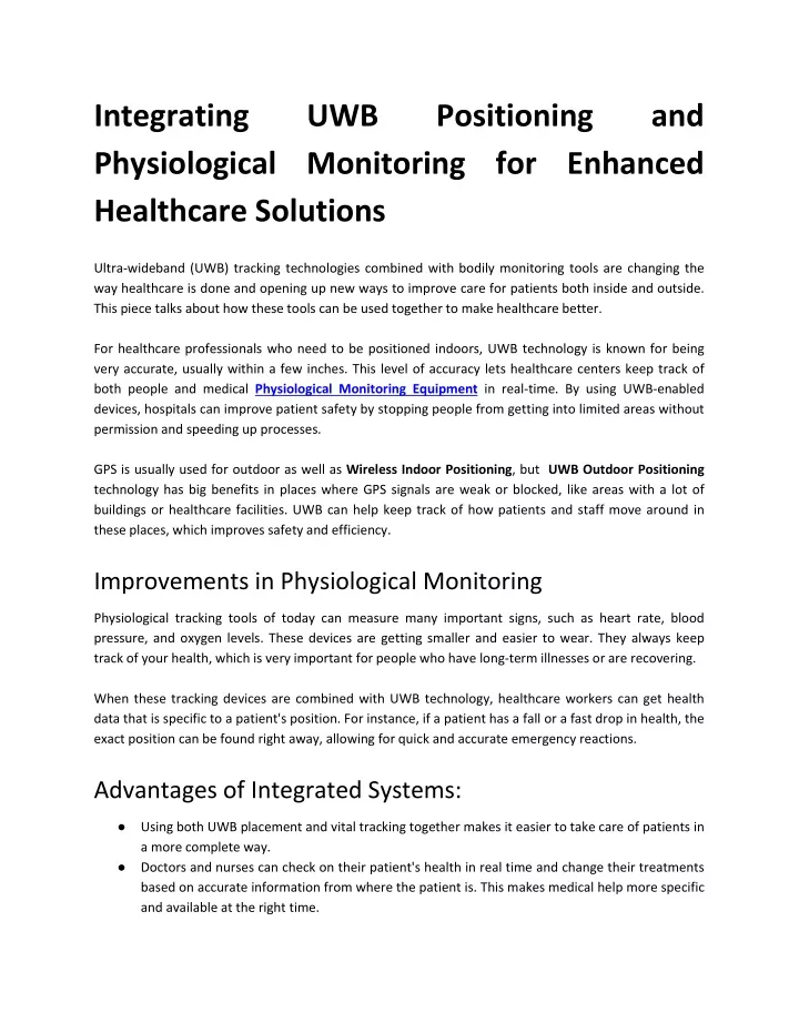 integrating physiological monitoring for enhanced