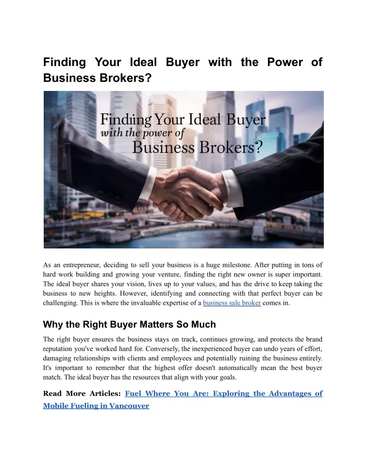 finding your ideal buyer with the power