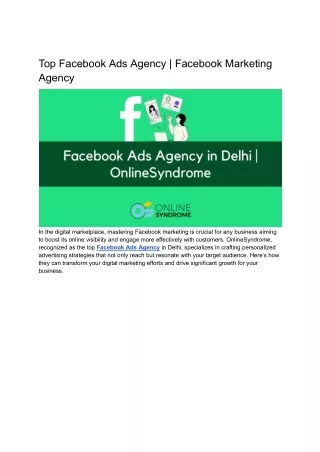 Top Facebook Ads Agency _ Facebook Marketing Agency