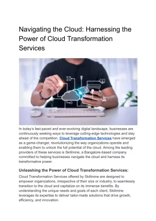 Navigating the Cloud_ Harnessing the Power of Cloud Transformation Services