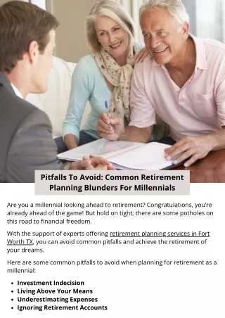 Pitfalls To Avoid Common Retirement Planning Blunders For Millennials