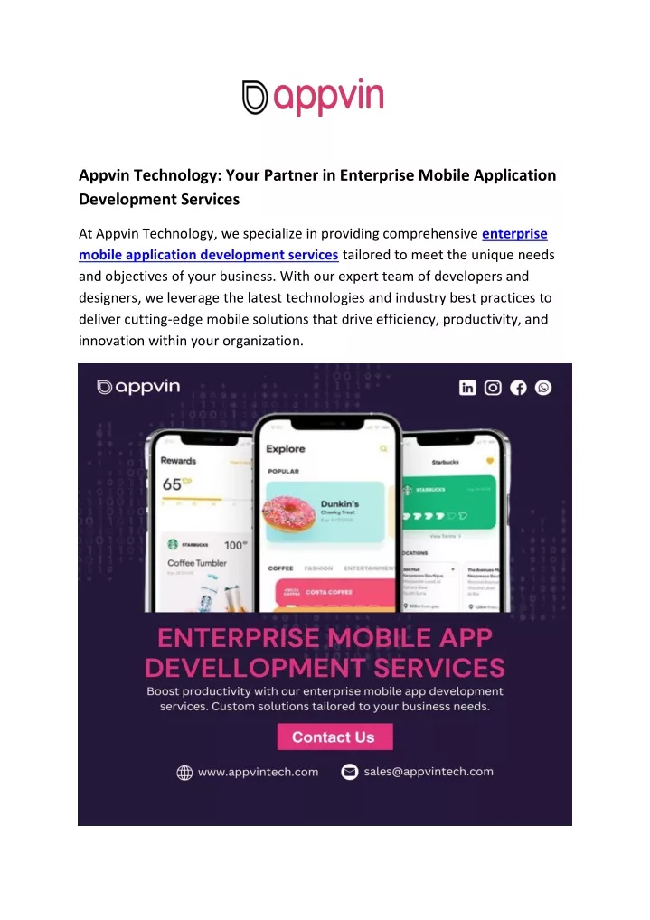 appvin technology your partner in enterprise