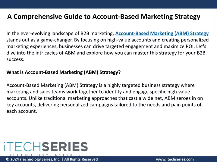 a comprehensive guide to account based marketing