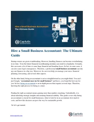 Hire a Small Business Accountant