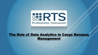 the role of data analytics in cargo revenue