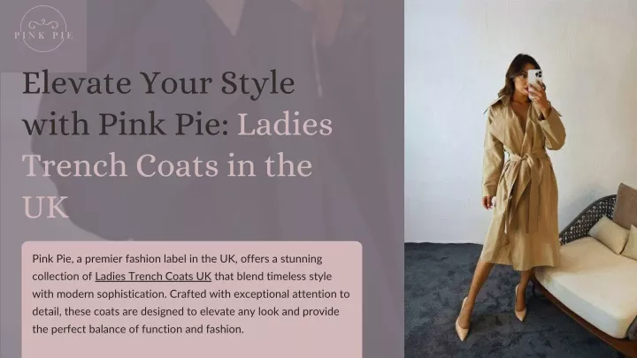 elevate your style with pink pie ladies trench