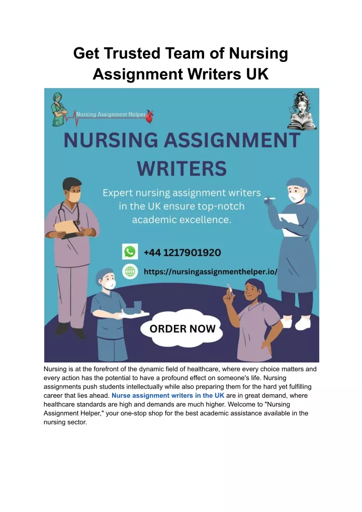 get trusted team of nursing assignment writers uk